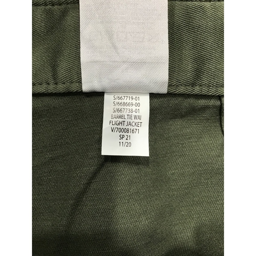 NWT Banana Republic High Rise Tie Waist Barrel Pants 14 Olive Minimalist Utility - Picture 5 of 7